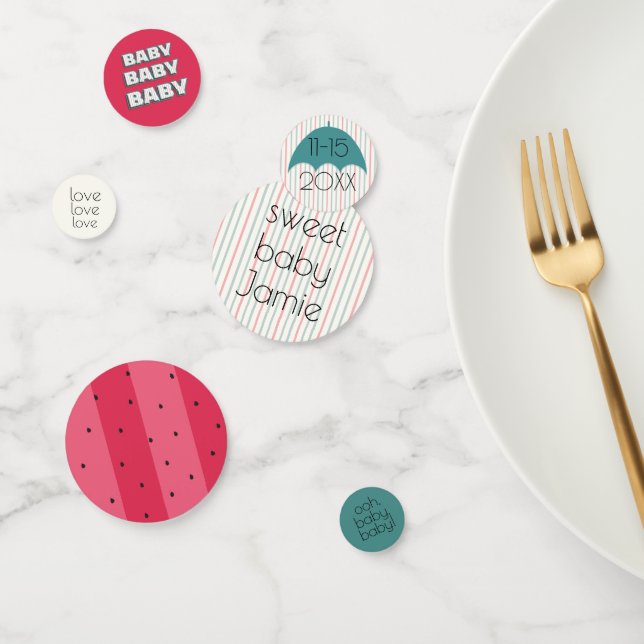 Baby Shower Confetti Watermelon Picnic (Group)