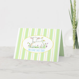 Baby Shower Congratulations Lamb Gender Neutral Thank You Card