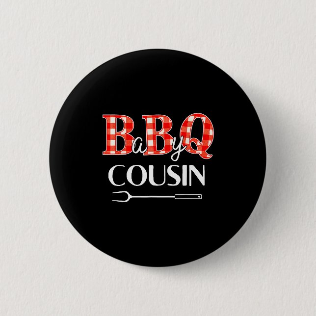 Baby Shower Cousin Bbq Party Cute Matching Family  6 Cm Round Badge (Front)