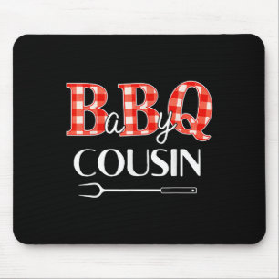 Baby Shower Cousin Bbq Party Cute Matching Family Mouse Mat