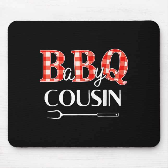 Baby Shower Cousin Bbq Party Cute Matching Family  Mouse Mat (Front)