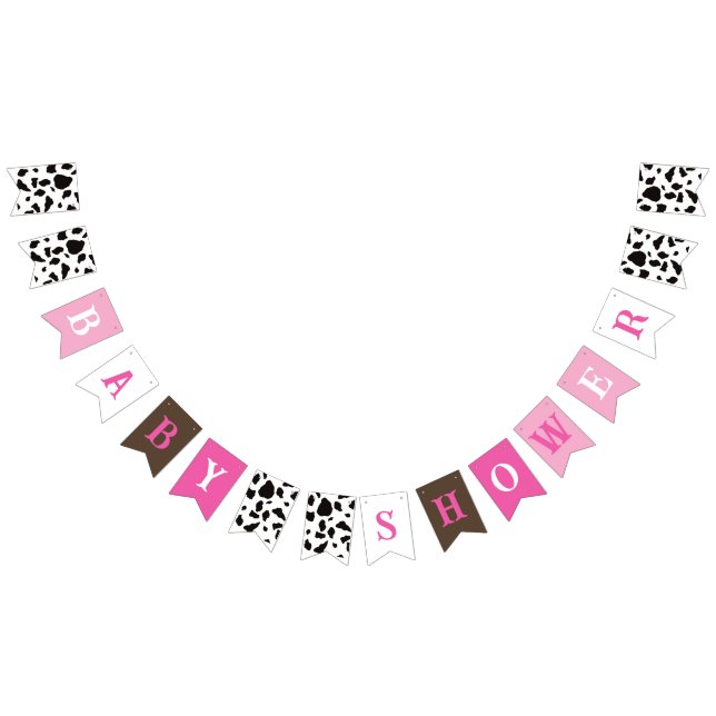 Baby Shower Cow Print Bunting (All)