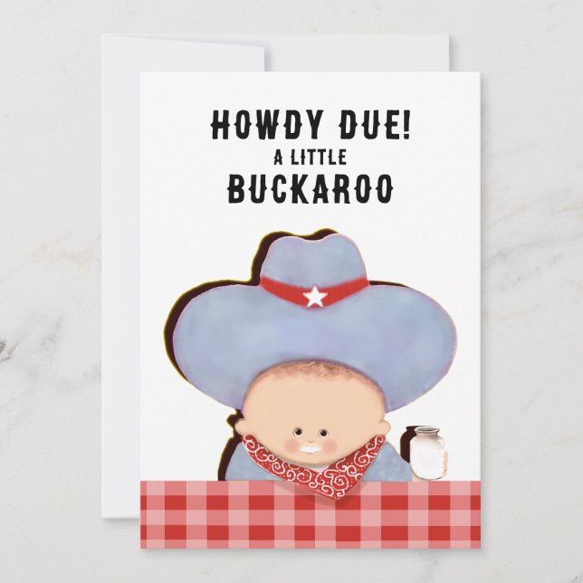 Baby Shower Cowboy Invitation (Front)