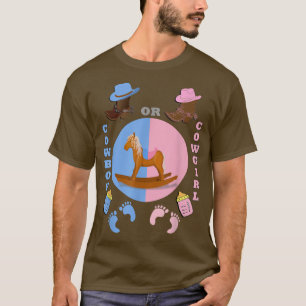 Baby Shower Cowboy or Cowgirl Gender Reveal  T-Shirt