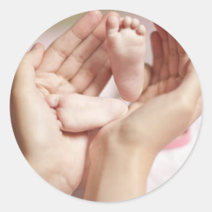 Baby Shower Crib Nursery Expecting Parent Mother Classic Round Sticker