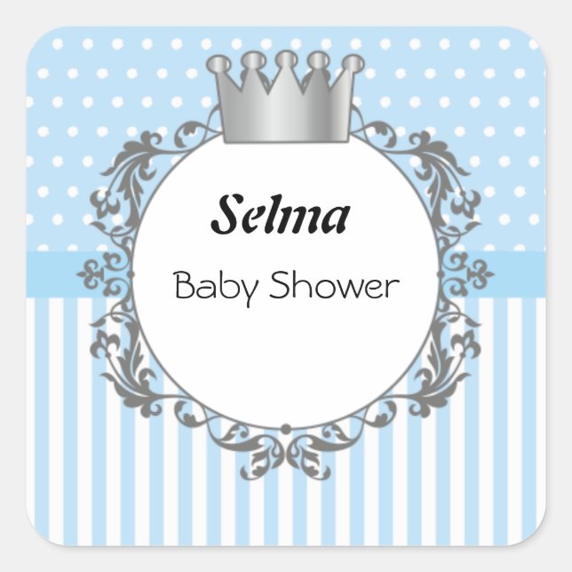 Baby Shower Crown Sticker (Front)