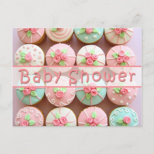 Baby Shower - Cupcakes Post Card (Front)