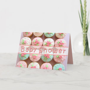 Baby Shower - Cupcakes with Pastel Designs Invitation
