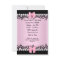 Baby Shower Cute Baby Girl Pink Zebra Lace