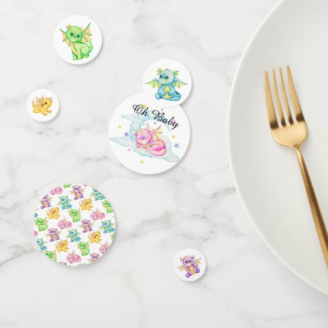 Baby Shower Cute Dragon Confetti (Group)