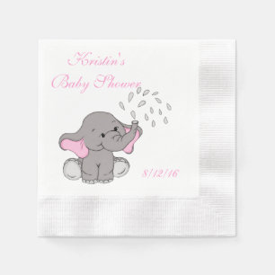 Baby Shower, Cute Elephant Paper Napkin