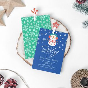 BABY SHOWER Cute Little Snowman Invitation