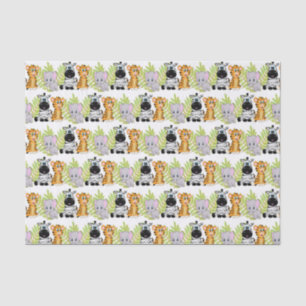 Baby Shower Cute Safari Jungle Animals Tissue Paper