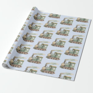 Baby Shower cute train, baby toy Wrapping Paper