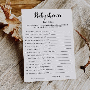 Baby Shower Dad Jokes Game Printable,  Invitation