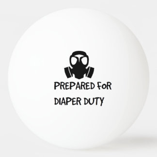 Baby Shower Dad PREPARED FOR DIAPER DUTY beer pong Ping Pong Ball