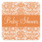 Baby Shower Damask Envelope Sticker Seal