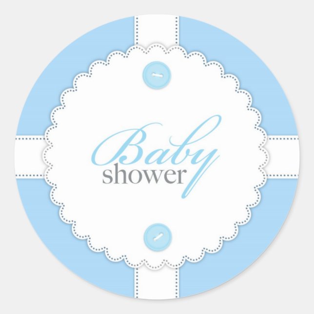 Baby Shower Dantel Boy Sticker (Front)