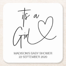 Baby Shower Decorations Its a Girl Coasters