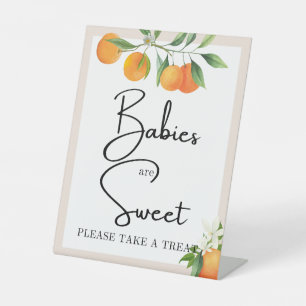 Baby Shower Decorations Neutral Gender Tabletop Pedestal Sign