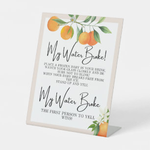 Baby Shower Decorations Neutral Gender Tabletop Pedestal Sign