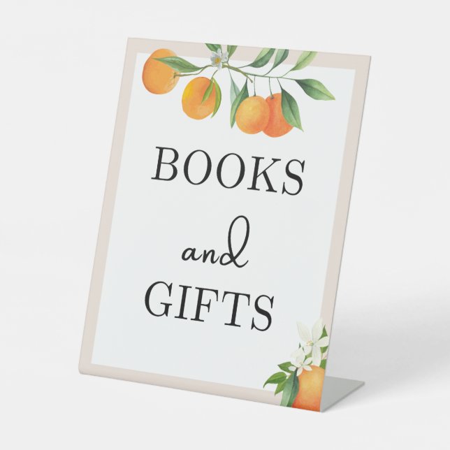 Baby Shower Decorations Neutral Gender Tabletop Pedestal Sign (Front)