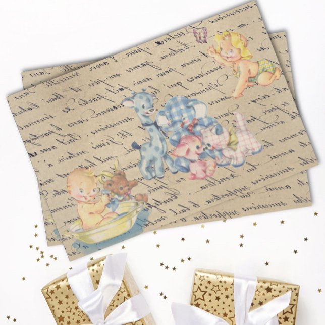 Baby Shower Decoupage  Vintage Tissue Paper (Creator Uploaded)