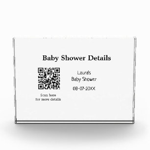 BABY SHOWER DETAILS QR SCAN CODE MINIMAL MODERN RU PHOTO BLOCK