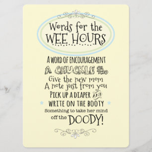 Baby Shower Diaper Activity Card Sign