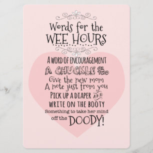 Baby Shower Diaper Activity Card Sign