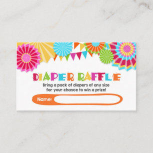 Baby Shower Diaper Raffle Card Fiesta Mexican