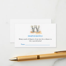 Baby Shower Diaper Raffle Card – Twins Baby Shower