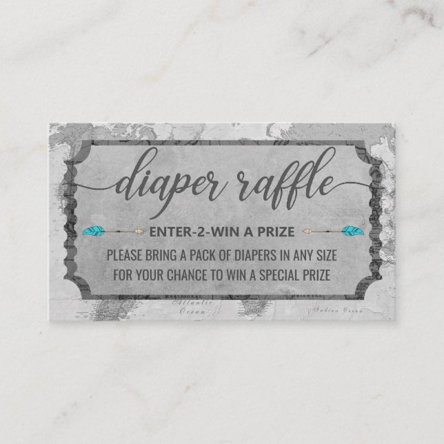 Baby Shower Diaper Raffle Cards (Front)