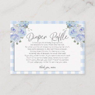 Baby Shower Diaper Raffle   FUNNY Baby Shower Blue Enclosure Card