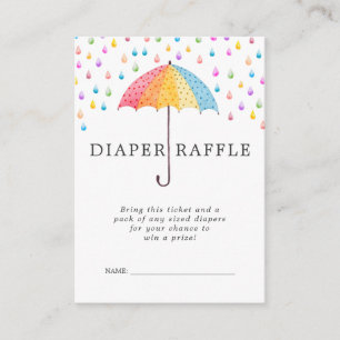 Baby Shower Diaper Raffle Ticket   Baby Sprinkle Enclosure Card