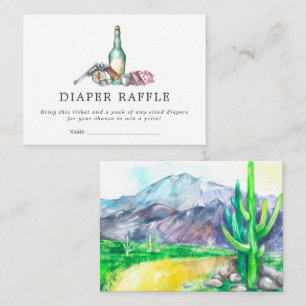 Baby Shower Diaper Raffle Ticket   Cowboy Western Enclosure Card
