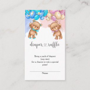 Baby Shower Diaper Raffle Ticket Enclosure Card
