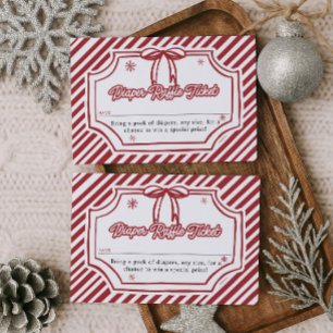 Baby Shower Diaper Raffle Ticket Enclosure Card