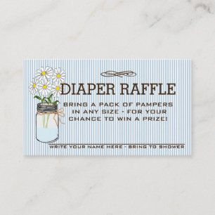 Baby Shower Diaper Raffle Ticket   Enclosure Card