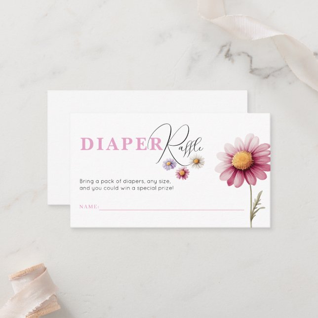 Baby Shower Diaper Raffle Ticket Template (Front/Back In Situ)