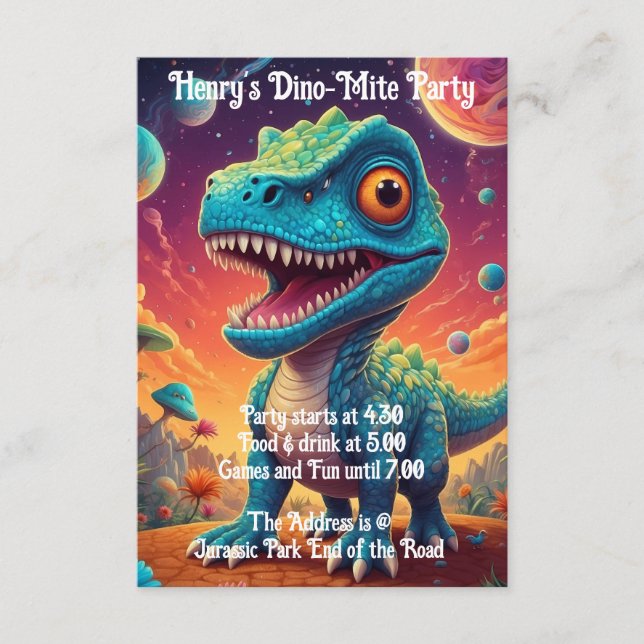 Baby shower dino-mite enclosure card (Front)