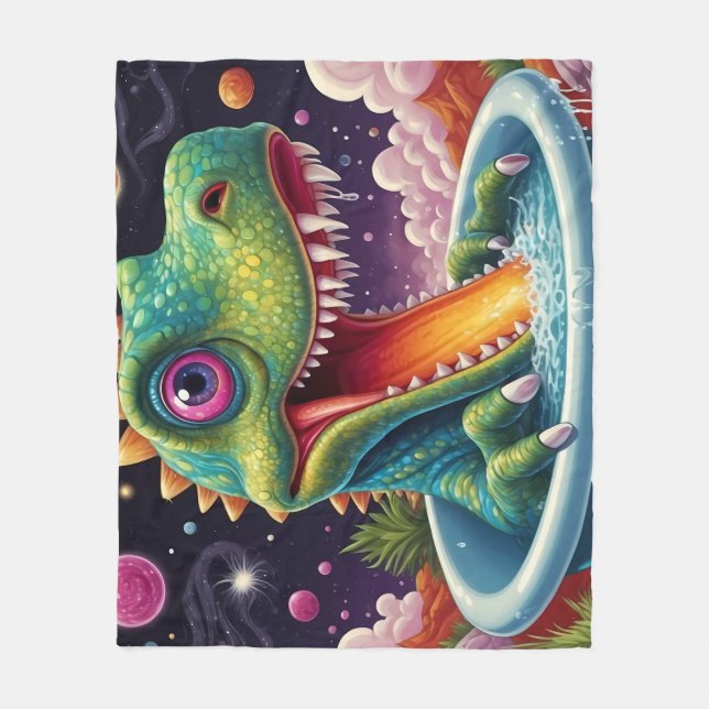 Baby shower Dino-Mite  Fleece Blanket (Front)