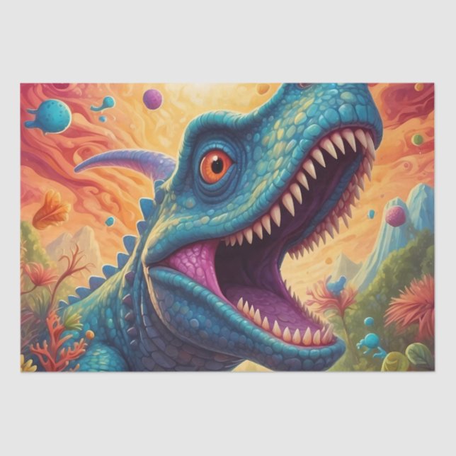 Baby shower Dino-Mite  Tissue Paper (Front)