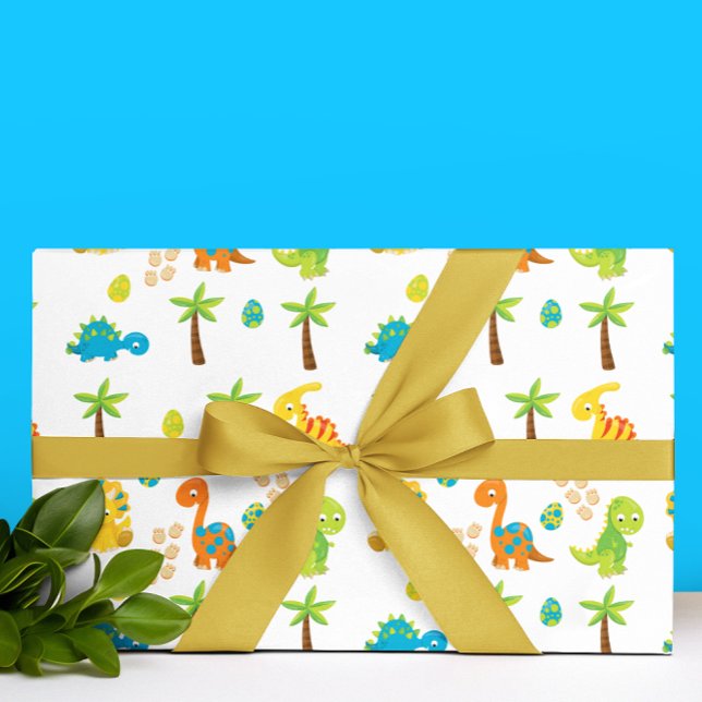 Baby Shower Dinosaur Jurassic  Wrapping Paper (Creator Uploaded)