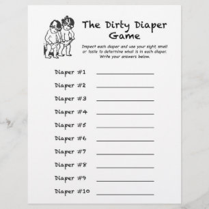 Baby Shower Dirty Diaper Game