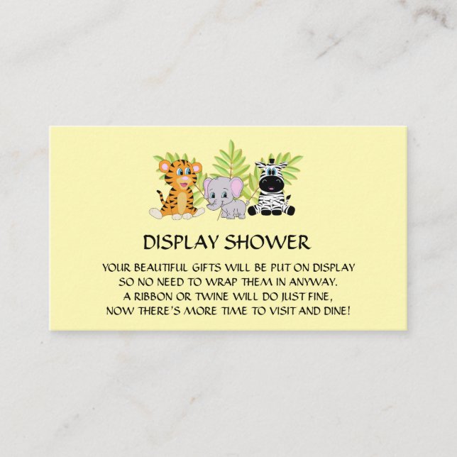 Baby Shower Display Shower Insert Enclosure Safari (Front)