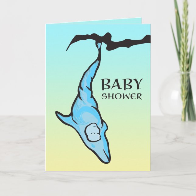 baby shower (dolphin cocoon) invitation (Front)