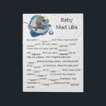 Baby Shower Dragon Knight Mad Libs Game Notepad<br><div class="desc">This design was created though digital art. It may be personalised in the area provided by changing the photo and/or text. Or it can be customised by choosing the click to customise further option and delete or change the colour the background, add text, change the text colour or style, or...</div>