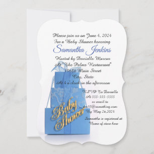 Baby Shower E=invitation boy blue packages Invitation