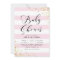 Baby Shower | Elegant Gold Confetti & Pink Stripes